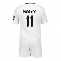 Real Madrid Rodrygo Goes #11 Fotballklær Hjemmedraktsett Barn 2024-25 Kortermet (+ korte bukser)